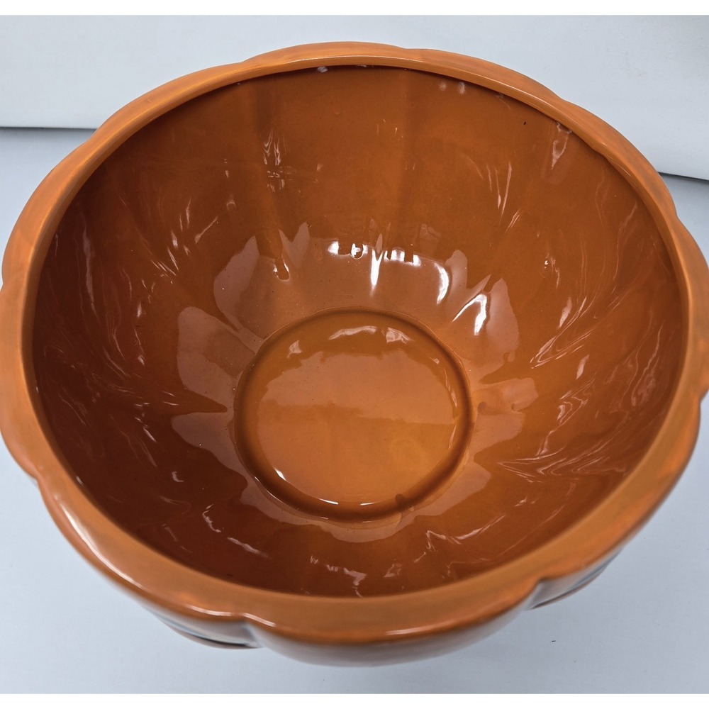 Johanna Parker Large Pumpkin Bowl (candy, Punch) 2022 Halloween Hard To Find - Picture 6 of 8